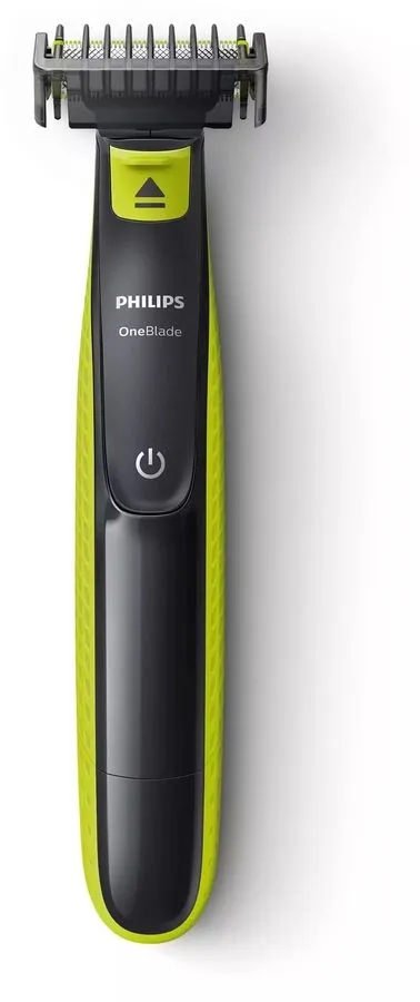 Триммер Philips QP2520/30 черный/салатовый (насадок в компл:3шт)