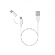 Кабель Xiaomi Провод-переходник Mi 2-in-1 USB Cable Micro USB to Type C (30cm)