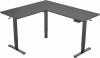 Стол для компьютера Cactus угловой подъемный столешница МДФ черный (CS-EDXL-BBK)