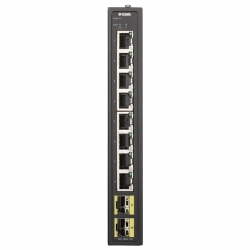 D-Link DIS-100G-10S/A2A, L2 Unmanaged Industrial Switch with 8 10/100/1000Base-T and 2 1000Base-X SFP ports 2K Mac address, Jumbo Frame 9K, 802.3x Flow Control, 802.3az Energy-Efficient Ethernet (EE