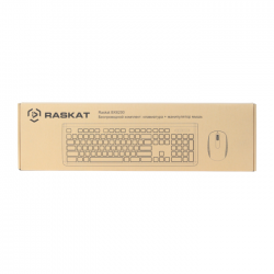 Комплект беспроводной Raskat BX6200 [ACD-BX6200-RBB] Клавиатура Raskat AX620 черная, 103 клавиши, защита от влаги, Мышь Raskat MX36 черная, оптическая, 1200dpi, 3 кнопки, 2.4GHz USB Nano до 10м, brown box {20}