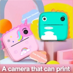 Детская камера c печатью фотографий Kid Joy P23, синяя