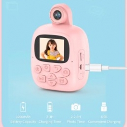 Детская камера c печатью фотографий Kid Joy Print Cam P18, розовая