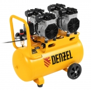 Безмаслянный малошумный компрессор Denzel DLS 2200/50, 2200 Вт, 2x1100, 50 л, 380 л/мин 58031