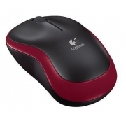 Мышь Logitech M185 красный/черный оптическая (1000dpi) беспроводная USB1.1 для ноутбука (2but)