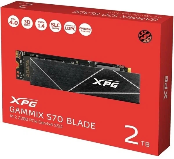 SSD накопитель M.2 ADATA XPG GAMMIX S70 BLADE 2Tb (AGAMMIXS70B-2T-CS)