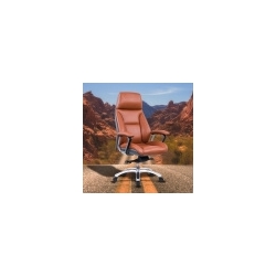 Кресло руководителя Cactus CS-LBR-NEVADA кожа крестов. алюминий