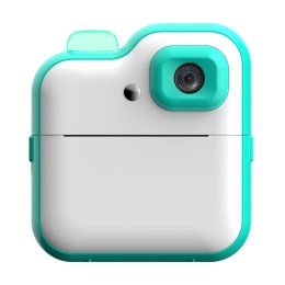 Детская камера c печатью фотографий Kid Joy, 200DPI, Bluetooth 5.1, поддержка приложения, 2,4'' IPS экран, RGB подсветка (Q6) русская инструкция, бирюзовая