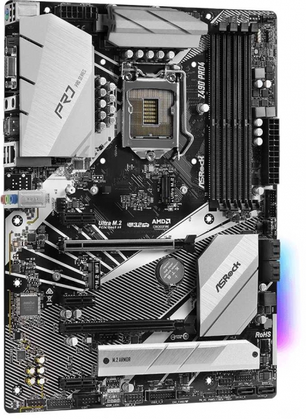 Материнская плата Asrock Z490 PRO4 Soc-1200 Intel Z490 4xDDR4 ATX AC`97 8ch(7.1) GbLAN RAID+VGA+HDMI