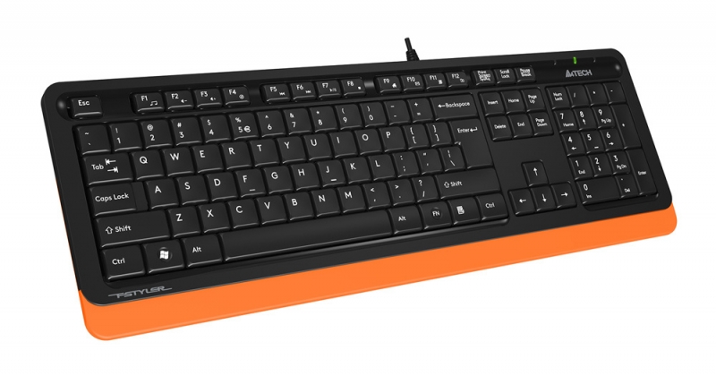 Клавиатура A4Tech Fstyler FK10, оранжевый/черный 