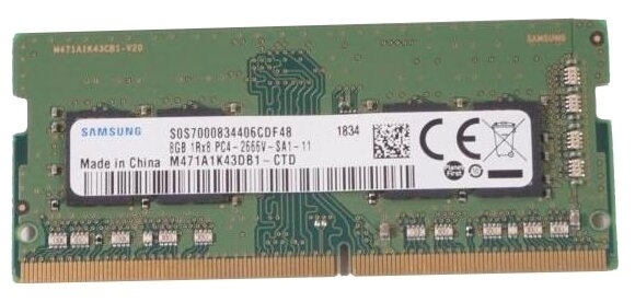 Оперативная память SO-DIMM Samsung DDR4 8GB 2666Mhz (M471A1K43DB1-CTD)