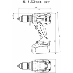 Дрель-шуруповерт Metabo BS 18 LTX Impuls Set (кейс в комплекте) (602191960)