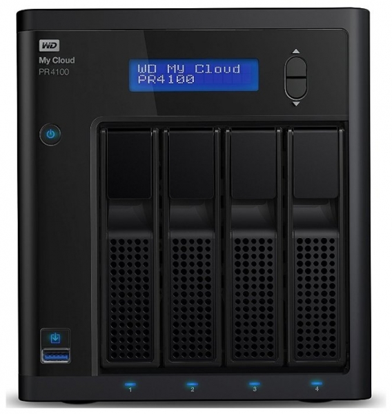 Сетевой накопитель (NAS) Western Digital My Cloud Pro Series PR4100 16 TB (WDBNFA0160KBK)