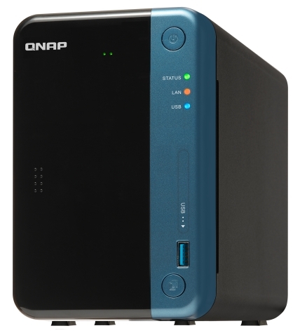 СХД настольное исполнение QNAP 2BAY 4GB TS-253BE-4G, черный 