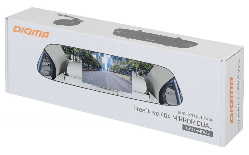 Видеорегистратор Digma FreeDrive 404 Mirror Dual, черный 
