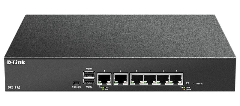 D-Link DFL-870/A1A Гигабитный межсетевой экран NetDefend с 6 настраиваемыми портами