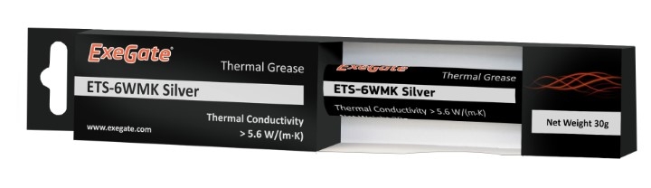 Термопаста Exegate ETS-6WMK Silver, 30г (EX282349RUS)