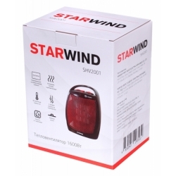 Тепловентилятор Starwind SHV2001, черный/красный
