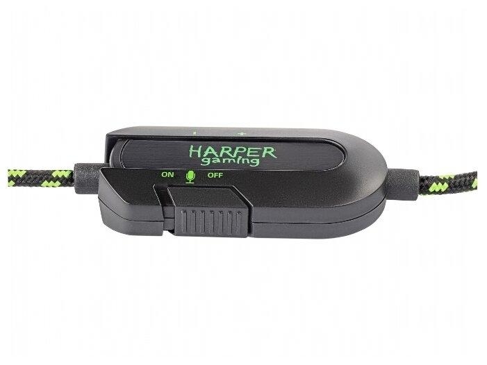 Наушники HARPER GHS-X15, чёрный/зелёный